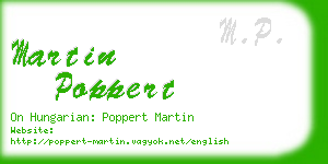 martin poppert business card